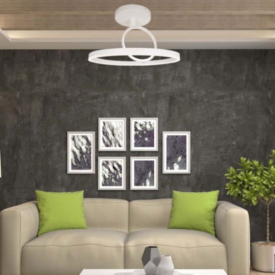 Plafoniera LED Designer 37W lumina calda si finisaj alb IP20
