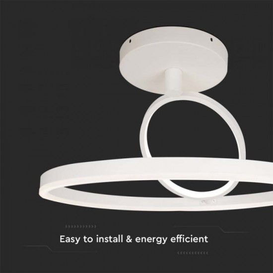 Plafoniera LED Designer 37W lumina calda si finisaj alb IP20