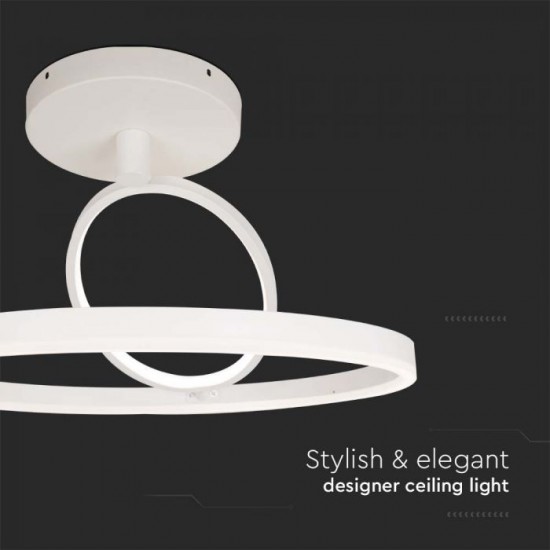 Plafoniera LED Designer 37W lumina calda si finisaj alb IP20