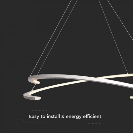 Suspensie LED Designer 48W 840mm dimabila corp alb IP20