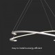 Suspensie LED Designer 48W 840mm dimabila corp alb IP20