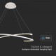 Suspensie LED Designer 48W 840mm dimabila corp alb IP20