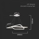 Suspensie LED Designer 48W 600mm dimabila corp alb IP20