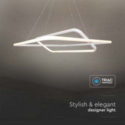 Suspensie LED Designer 48W 600mm dimabila corp alb IP20