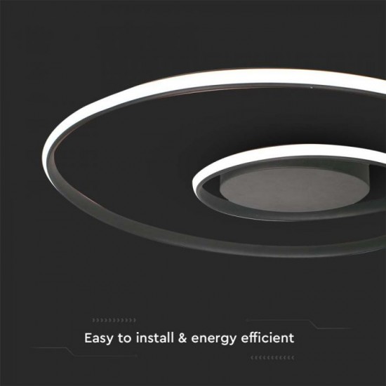 Plafoniera LED Designer 48W 620mm dimabila finisaj negru IP20