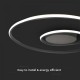 Plafoniera LED Designer 48W 620mm dimabila finisaj negru IP20