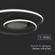Plafoniera LED Designer 48W 620mm dimabila finisaj negru IP20