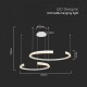 Suspensie LED Designer 48W 1160mm dimabila corp alb IP20
