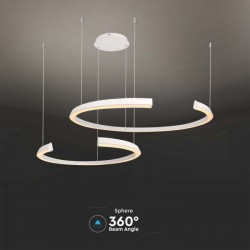 Suspensie LED Designer 48W 1160mm dimabila corp alb IP20