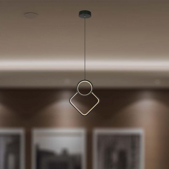 Pendul led de interior 12W designer corp negru IP20