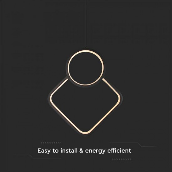 Pendul led de interior 12W designer corp negru IP20