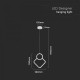 Pendul led de interior 12W designer corp alb IP20