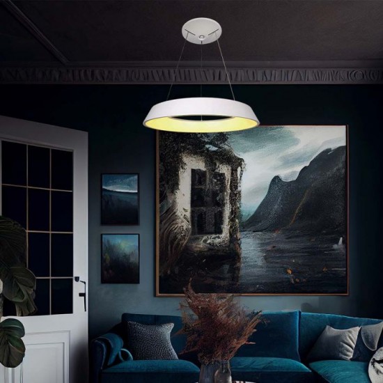Suspensie LED Designer 48W 485mm dimabila corp alb IP20