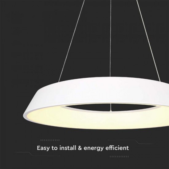 Suspensie LED Designer 48W 485mm dimabila corp alb IP20