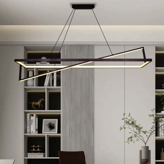 Suspensie LED Designer 45W dimabila 1140mm corp negru lumina calda IP20