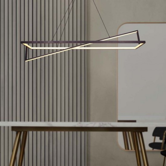 Suspensie LED Designer 45W dimabila 1140mm corp negru lumina calda IP20
