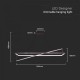 Suspensie LED Designer 45W dimabila 1140mm corp negru lumina calda IP20