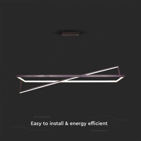 Suspensie LED Designer 45W dimabila 1140mm corp negru lumina calda IP20
