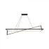 Suspensie LED Designer 45W dimabila 1140mm corp negru lumina calda IP20