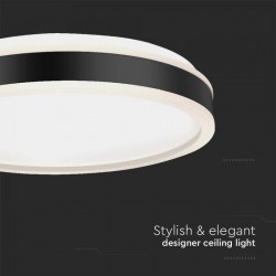 Plafoniera LED Designer 38W rotunda 400mm corp alb cu negru lumina neutra IP20