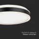 Plafoniera LED Designer 38W rotunda 400mm corp alb cu negru lumina neutra IP20