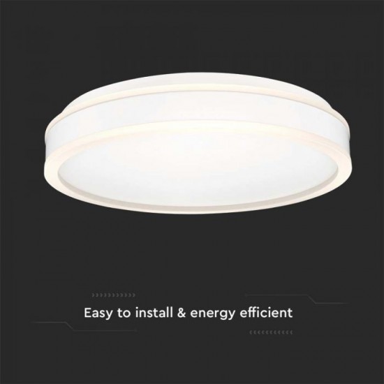 Plafoniera LED Designer 38W rotunda 400mm corp alb si lumina neutra IP20