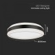 Plafoniera LED Designer 42W rotunda 500mm corp alb negru dimabila lumina neutra IP20