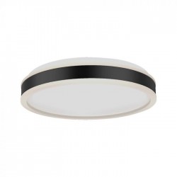 Plafoniera LED Designer 18W rotunda 350mm corp alb negru  lumina neutra IP20