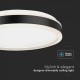 Plafoniera LED Designer 18W rotunda 350mm corp alb negru  lumina neutra IP20