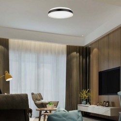 Plafoniera LED Designer 42W rotunda 500mm corp alb negru dimabila lumina neutra IP20