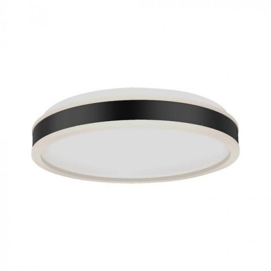 Plafoniera LED Designer 18W rotunda 350mm corp alb negru  lumina neutra IP20