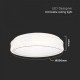 Plafoniera LED Designer 42W rotunda 500mm dimabila corp alb lumina neutra IP20