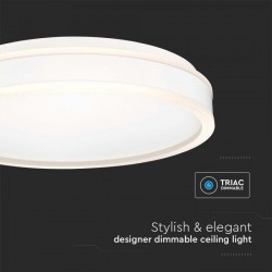 Plafoniera LED Designer 42W rotunda 500mm dimabila corp alb lumina neutra IP20