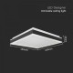 Plafoniera LED Designer 38W patrata 400mm corp alb negru lumina neutra IP20