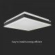 Plafoniera LED Designer 38W patrata 400mm corp alb negru lumina neutra IP20