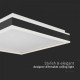 Plafoniera LED Designer 38W patrata 400mm corp alb negru lumina neutra IP20