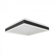 Plafoniera LED Designer 38W patrata 400mm corp alb negru lumina neutra IP20
