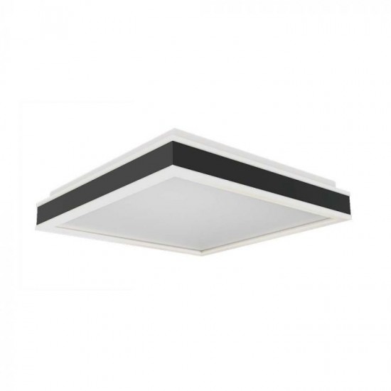 Plafoniera LED Designer 38W patrata 400mm corp alb negru lumina neutra IP20