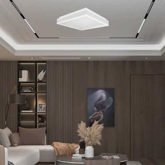 Plafoniera LED Designer 38W patrata 400mm finisaj alb lumina neutra IP20