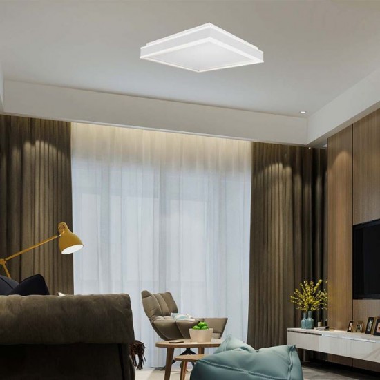 Plafoniera LED Designer 38W patrata 400mm finisaj alb lumina neutra IP20