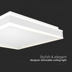 Plafoniera LED Designer 38W patrata 400mm finisaj alb lumina neutra IP20