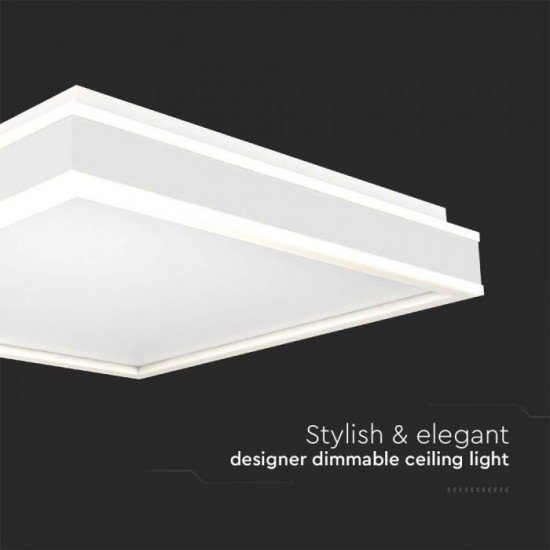 Plafoniera LED Designer 38W patrata 400mm finisaj alb lumina neutra IP20