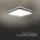 Plafoniera LED Designer 48W patrata 500mm dimabila corp alb negru lumina neutra IP20