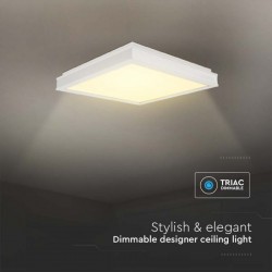 Plafoniera LED Designer 48W patrata 500mm dimabila corp alb lumina neutra IP20