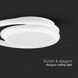 Plafoniera LED Designer 38W dubla rotunda finisaj alb lumina neutra IP20