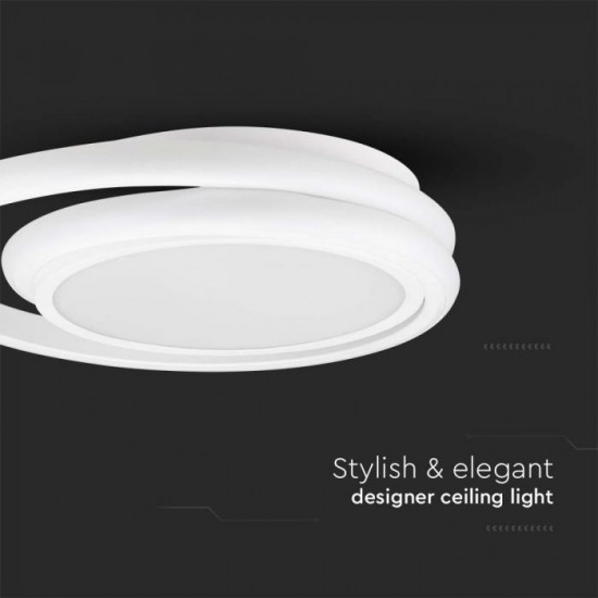 Plafoniera LED Designer 38W dubla rotunda finisaj alb lumina neutra IP20