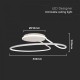 Plafoniera LED Designer 54W 530mm dimabila finisaj alb lumina neutra IP20