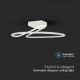 Plafoniera LED Designer 43W dimabila 520mm lumina neutra si finisaj alb elegant IP20