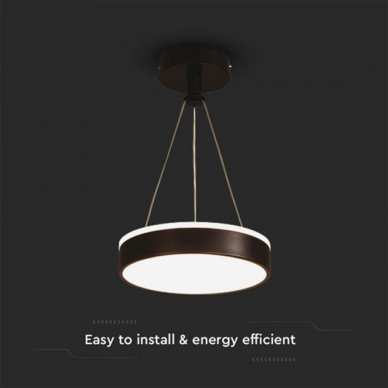 Suspensie LED Designer 12W 240mm lumina neutra si finisaj negru IP20