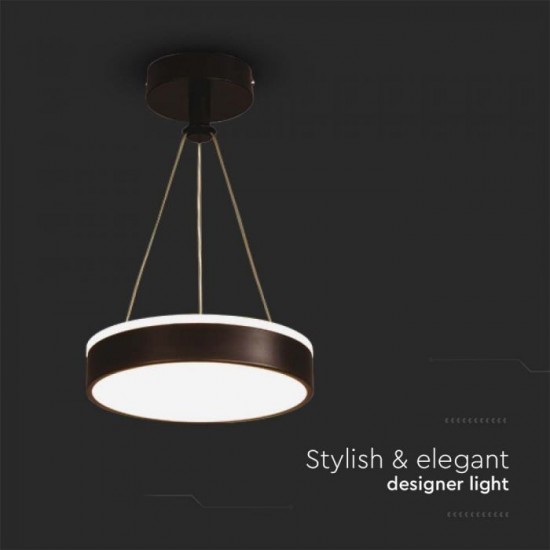 Suspensie LED Designer 12W 240mm lumina neutra si finisaj negru IP20